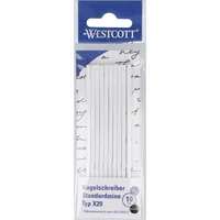 Westcott Kugelschreibermine E-733495 00, schwarz, 0,5mm, X20 4027521530799 Westcott 10 Stück