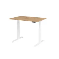 Hammerbacher Sitz-Steh-Schreibtisch Basic, elektrisch höhenverstellbar, 64-129cm (H), 120x80cm (BxT), rechteckig, asteiche / weiß 40320621911