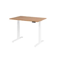 Hammerbacher Sitz-Steh-Schreibtisch Basic, elektrisch höhenverstellbar, 64-129cm (H), 120x80cm (BxT), rechteckig, nussbaum / weiß 40320621910