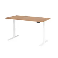 Hammerbacher Sitz-Steh-Schreibtisch Basic, elektrisch höhenverstellbar, 64-129cm (H), 160x80cm (BxT), rechteckig, nussbaum / weiß 40320621911 2 Stück