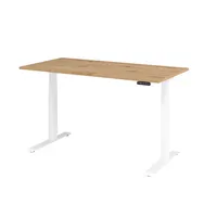 Hammerbacher Sitz-Steh-Schreibtisch Basic, elektrisch höhenverstellbar, 64-129cm (H), 160x80cm (BxT), rechteckig, asteiche / weiß 40320621911 2 Stück