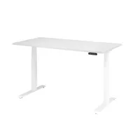 Hammerbacher Sitz-Steh-Schreibtisch Basic, elektrisch höhenverstellbar, 64-129cm (H), 160x80cm (BxT), rechteckig, weiß / weiß 4032062191200 H 2 Stück