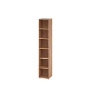 HAMMERBACHER Aktenregal 964RE nussbaum 40,0 x 40,0 x 215,6 cm, 1 St.