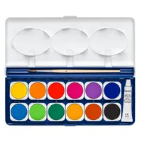 Staedtler Farbkasten Noris, 888 NC12, Wasserfarbe, 12 Farben, blau 4007817888018 Staedtler