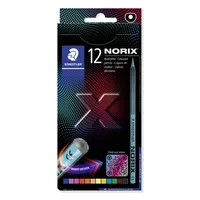 Staedtler Buntstifte NORIX, 186 C12, farbig sortiert, ergonomisch, Packung 4007817167618 Staedtler 12 Stück