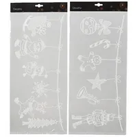 Decoris Aufkleber Weihnachtsbild ws 2St 8720194904022 Decoris 2 Stück