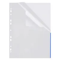 FolderSys Prospekthüllen Index 46325-40, A4 glasklar glatt, oben & rechts halb offen, 0,11mm 4250037423686 FolderSys