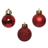Decoris Kugel Mix 3cm rt 14St 8719152493906 Decoris 14 Stück