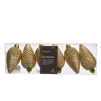 DECORIS Christbaumschmuck Zapfen Mix 4,5 x 8 cm (Ø x H)