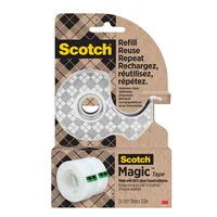 Scotch Klebebandabroller MagicT 123R EU, für Klebebänder bis 19mm x 33m, silber 8887862980907 Scotch