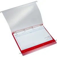 BOI Patienten-Dokumentations-Hängemappe 2-Ringe Click 2 Stationär rot Boden: 2,5 cm, 1 St.
