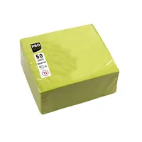 PROnappe Servietten SV622031I, Kiwigrün / Uni, 2-lagig, 40x40cm 3281516220312 PROnappe 50 Stück