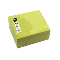 PROnappe Servietten SV623831I, Kiwigrün / Uni, 2-lagig, 38x38cm 3281516238317 PROnappe 40 Stück