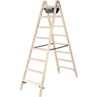 MUNK Stehleiter beidseitig 33816 natur 2x 8 Sprossen, H: 236,0 cm