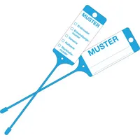 EICHNER Hängeetiketten Muster blau 21,5 x 5,8 cm gelocht, 200 St.
