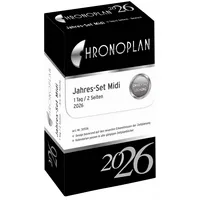 Chronoplan Jahres-Set Midi 1 Tag/1 Seite Kalendarium 2016 weiß