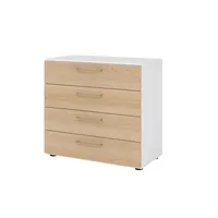 Hammerbacher Regal 2OH 4Schübe ws/Eiche 4032062309087 Hammerbacher 2 Stück