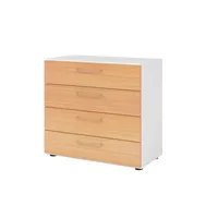 Hammerbacher Regal 2OH 4Schübe ws/Buche 4032062324509 Hammerbacher 2 Stück