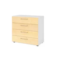 Hammerbacher Regal 2OH 4Schübe ws/Ahorn 4032062309025 Hammerbacher 2 Stück