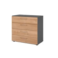 Hammerbacher Regal 2OH 4Schübe gp/Nussbaum 4032062324912 Hammerbacher