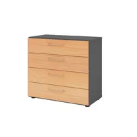 Hammerbacher Regal 2OH 4Schübe gp/Buche 4032062324493 Hammerbacher 2 Stück