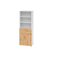 Hammerbacher Regalschrank V9 Advanced V968K2/W/R/BS, abschließbar, 6 OH, asteiche/weiß, 80x215,6x41,7cm (BxHxT) 4032062309476 Hammerbacher 4 Stück