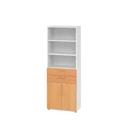 Hammerbacher Regalschrank V9 Advanced V968K2/W/6/BS, abschließbar, 6 OH, buche/weiß, 80x215,6x41,7cm (BxHxT) 4032062324615 Hammerbacher 4 Stück