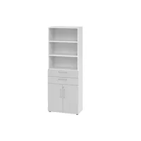 Hammerbacher Regalschrank V9 Advanced V968K2/W/5/BS, abschließbar, 6 OH, grau/weiß, 80x215,6x41,7cm (BxHxT) 4032062315378 Hammerbacher 4 Stück