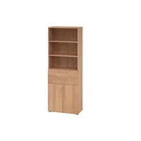 Hammerbacher Regalschrank V9 Advanced V968K2/N/N/BS, abschließbar, 6 OH, nussbaum, 80x215,6x41,7cm (BxHxT) 4032062325162 Hammerbacher 4 Stück