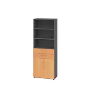 Hammerbacher Regalschrank V9 Advanced V968K2/G/6/BS, abschließbar, 6 OH, buche/graphit, 80x215,6x41,7cm (BxHxT) 4032062324608 Hammerbacher 4 Stück