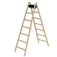 MUNK Stehleiter beidseitig 33214 natur 2x 7 Sprossen, H: 207,0 cm