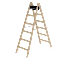 MUNK Stehleiter beidseitig 33212 natur 2x 6 Sprossen, H: 179,0 cm