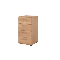 HAMMERBACHER 924S4 Schubladenschrank weiß, silber 4 Schubladen 40,0 x 42,0 x 74,8 cm, 1 St.