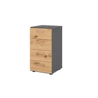 Hammerbacher Regal 2OH 4Schübe gp/Asteiche 4032062308936 Hammerbacher