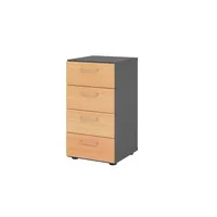 HAMMERBACHER 924S4 Schubladenschrank buche, grafit 4 Schubladen 40,0 x 42,0 x 74,8 cm, 1 St.