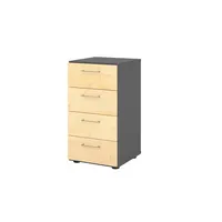 Hammerbacher Regal 2OH 4Schübe gp/Ahorn 4032062315255 Hammerbacher