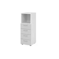 Hammerbacher Regalschrank V9 Advanced V934S4/W/5/BS, nein, 3 OH, grau/weiß, 40x110x41,7cm (BxHxT) 4032062315316 Hammerbacher