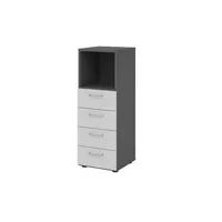 Hammerbacher Regalschrank V9 Advanced V934S4/G/5/BS, nein, 3 OH, grau/graphit, 40x110x41,7cm (BxHxT) 4032062308974 Hammerbacher