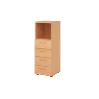 Hammerbacher Regalschrank V9 Advanced V934S4/6/6/BS, nein, 3 OH, buche, 40x110x41,7cm (BxHxT) 4032062324707 Hammerbacher