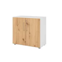Hammerbacher Aktenschrank V9 Advanced V928T2/W/R/BS, abschließbar, 2 OH, asteiche/weiß, 80x74,8x41,7cm (BxHxT) 4032062305522 Hammerbacher