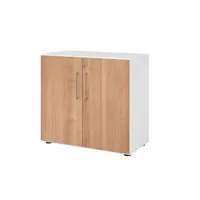 Hammerbacher Aktenschrank V9 Advanced V928T2/W/N/BS, abschließbar, 2 OH, nussbaum/weiß, 80x74,8x41,7cm (BxHxT) 4032062324837 Hammerbacher