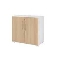 Hammerbacher Aktenschrank V9 Advanced V928T2/W/E/BS, abschließbar, 2 OH, eiche/weiß, 80x74,8x41,7cm (BxHxT) 4032062305515 Hammerbacher