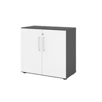 Hammerbacher Aktenschrank V9 Advanced V928T2/G/W/BS, abschließbar, 2 OH, weiß/graphit, 80x74,8x41,7cm (BxHxT) 4032062184493 Hammerbacher