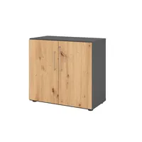 Hammerbacher Aktenschrank V9 Advanced V928T2/G/R/BS, abschließbar, 2 OH, asteiche/graphit, 80x74,8x41,7cm (BxHxT) 4032062305546 Hammerbacher