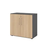 Hammerbacher Aktenschrank V9 Advanced V928T2/G/E/BS, abschließbar, 2 OH, asteiche/graphit, 80x74,8x41,7cm (BxHxT) 4032062305539 Hammerbacher