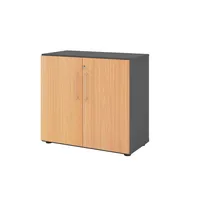Hammerbacher Aktenschrank V9 Advanced V928T2/G/6/BS, abschließbar, 2 OH, buche/graphit, 80x74,8x41,7cm (BxHxT) 4032062324462 Hammerbacher