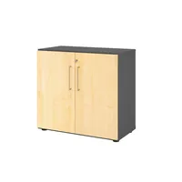 Hammerbacher Aktenschrank V9 Advanced V928T2/G/3/BS, abschließbar, 2 OH, ahorn/graphit, 80x74,8x41,7cm (BxHxT) 4032062315293 Hammerbacher