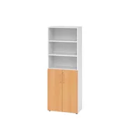 Hammerbacher Regalschrank V9 Advanced V968T3/W/6/BS, abschließbar, 6 OH, buche/weiß, 80x215,6x41,7cm (BxHxT) 4032062324431 Hammerbacher 4 Stück