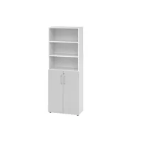 Hammerbacher Regalschrank V9 Advanced V968T3/W/5/BS, abschließbar, 6 OH, grau/weiß, 80x215,6x41,7cm (BxHxT) 4032062315422 Hammerbacher 4 Stück