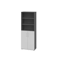 Hammerbacher Regalschrank V9 Advanced V968T3/G/5/BS, abschließbar, 6 OH, grau/graphit, 80x215,6x41,7cm (BxHxT) 4032062305706 Hammerbacher 4 Stück
